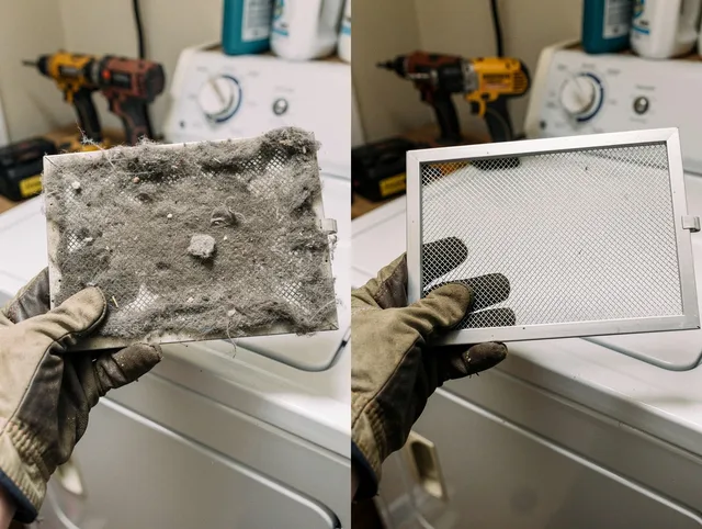 Professional lint trap cleaning by Wolcott Dryer Vent Cleaning in Wolcott