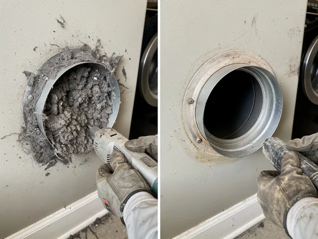 Professional clogged vent cleaning by Wolcott Dryer Vent Cleaning in Wolcott